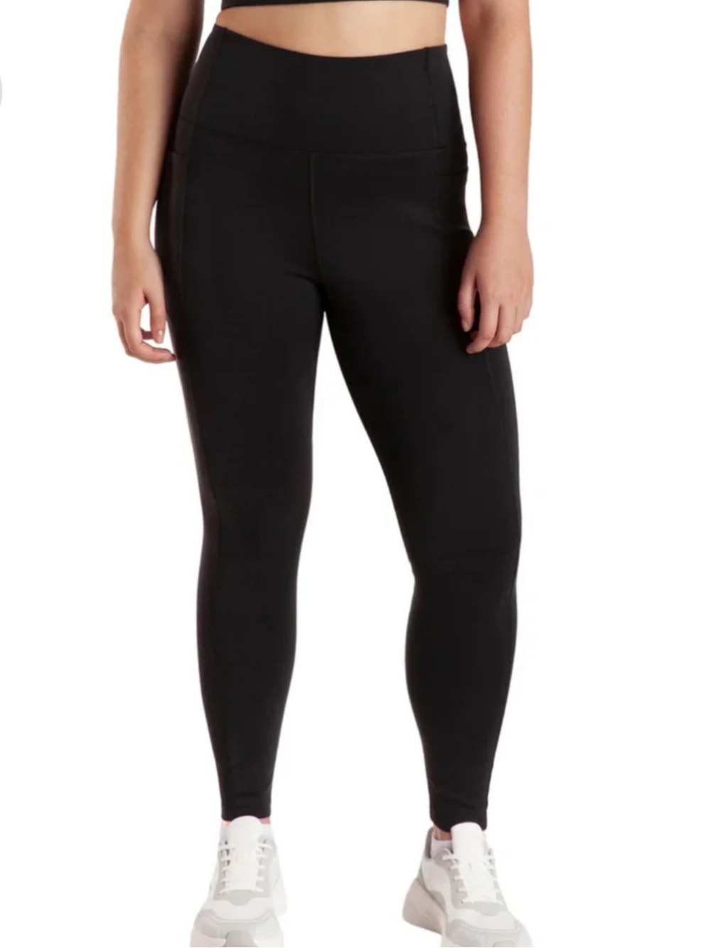 Women's High-Rise Black Leggings - Sleek Supportive Performance